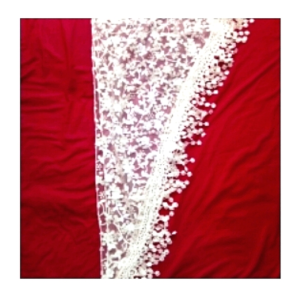 Matilla veil ladies lightweight sheer lace triangular scarf white. - Picture 3 of 5